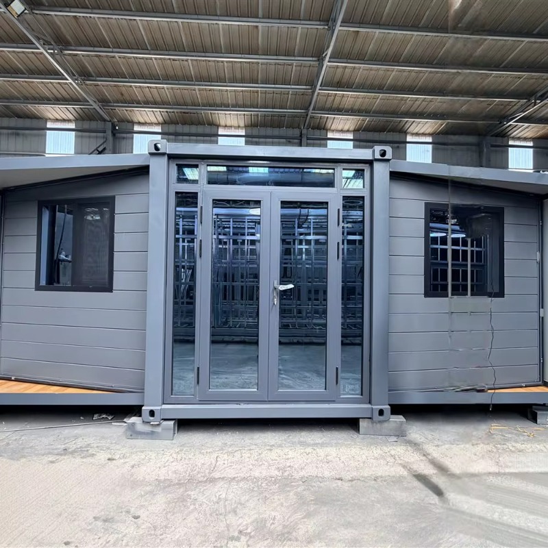 Sustainable Living Usa - Premium Innovatives 20ft Doppelflügel-Erweiterbares Stahlrahmen-Fertighaus für