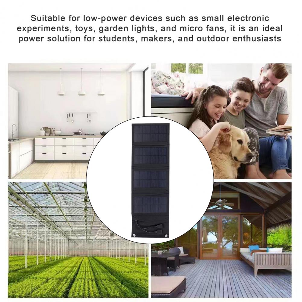 Solar Charger Panel Foldable - Leichtes, faltbares Solarpanel-Ladegerät, 7 W, tragbare