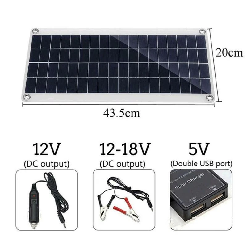 Solar Panel Kit 30W 12V Dual U – Solar Charger Panel Foldable Bewertung und Preis